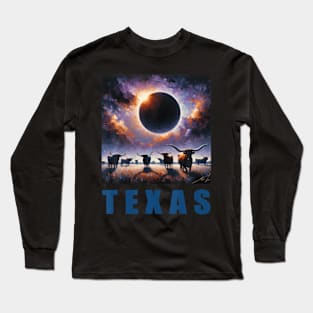 work Inspired By Total Solar Eclipse 2024 Texas Long Sleeve T-Shirt